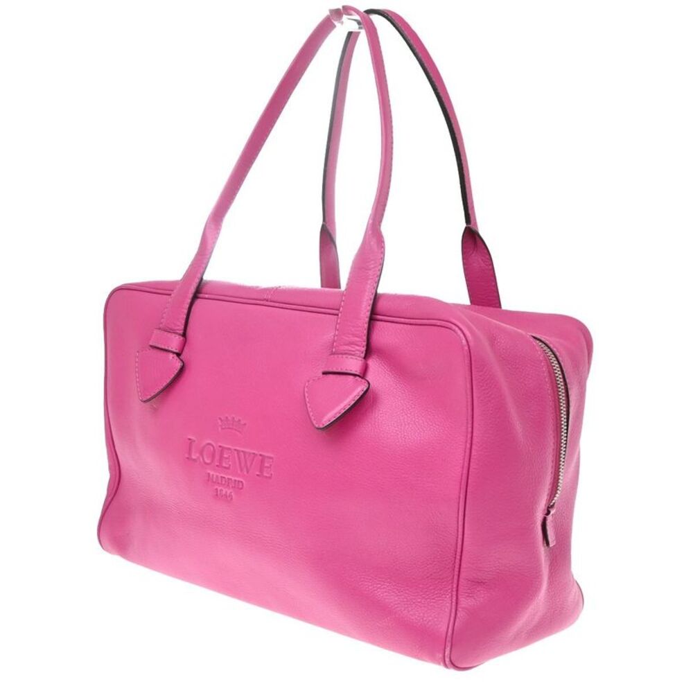 Loewe Heritage Boston Leather Pink Leather Handbag - Picture 4 of 14